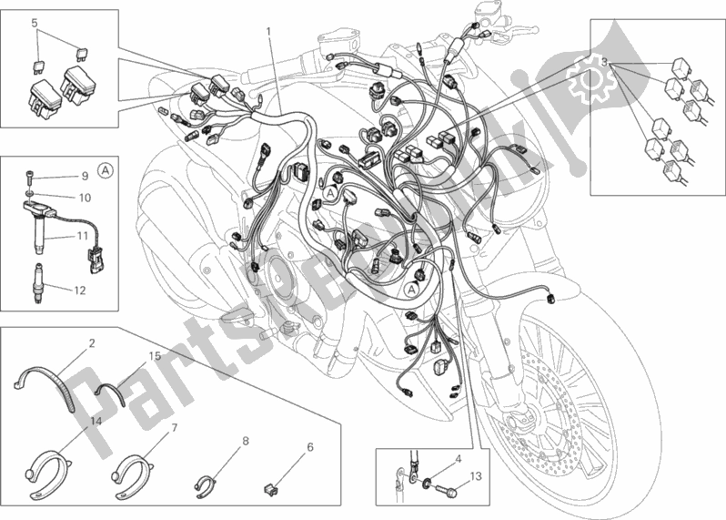 Toutes les pièces pour le Faisceau De Câblage du Ducati Diavel Cromo 1200 2013